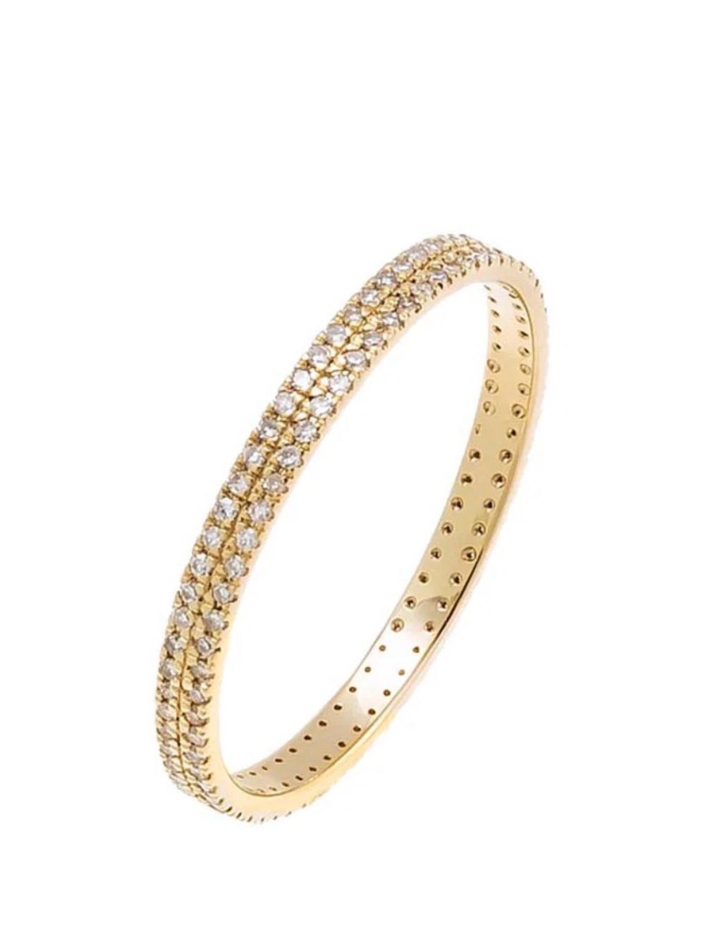 Diamond Pave Double Row Eternity Band.